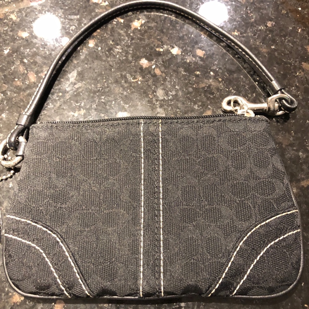 Black Coach Wristlet